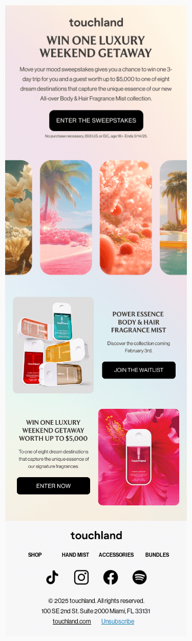 Win one luxury weekend getaway with Power Essence