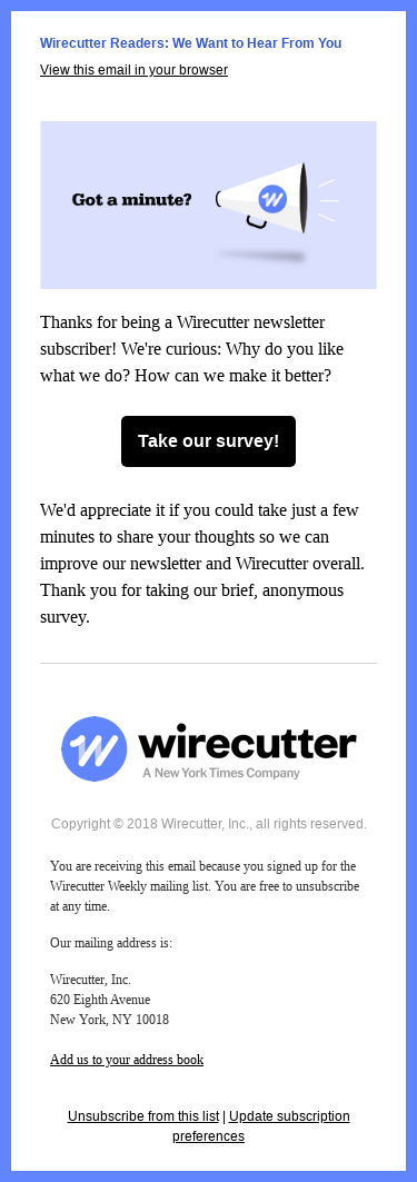 Wirecutter Readers: We Want to Hear From You