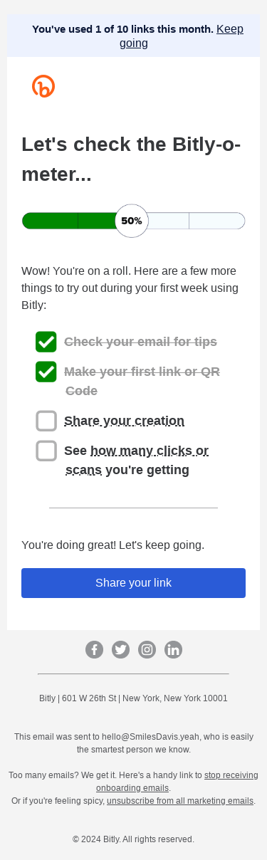 You did it! You leveled up.