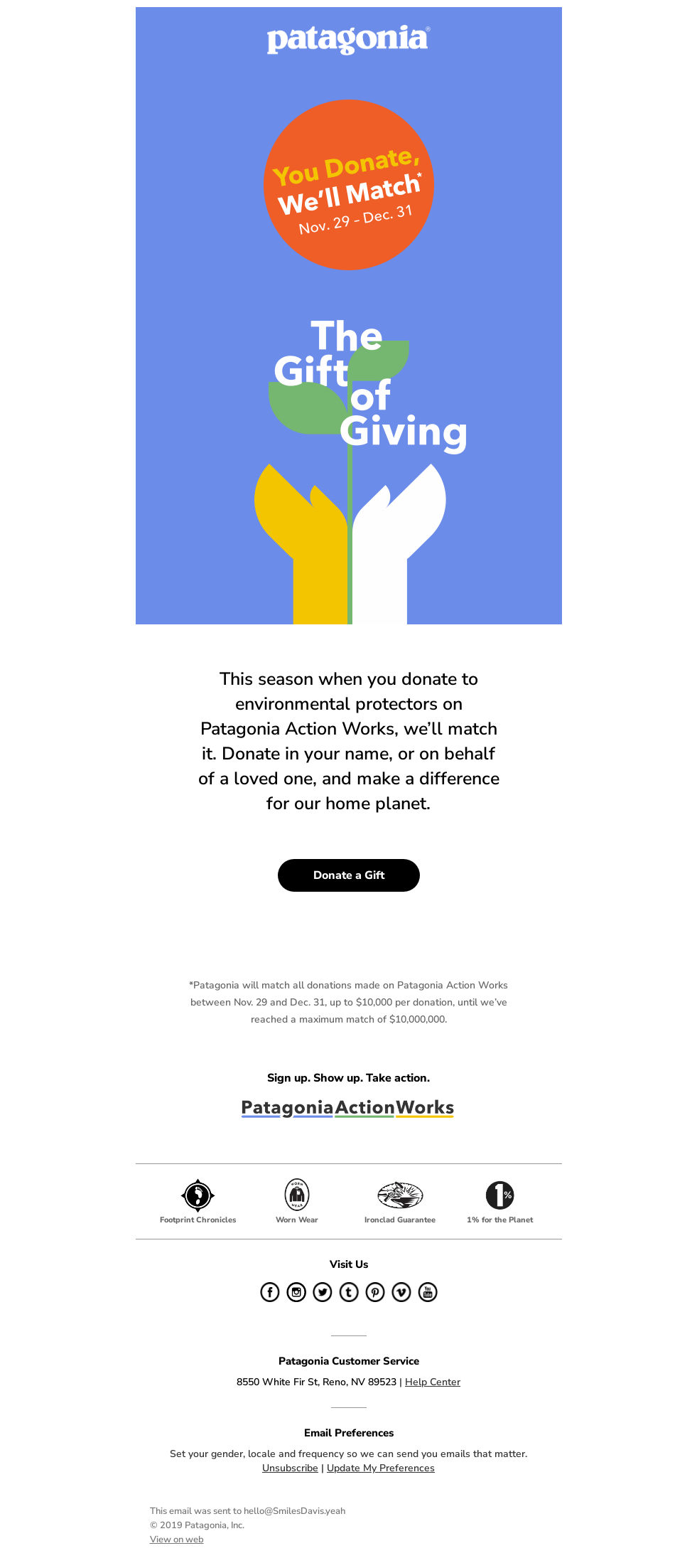 You donate, we'll match