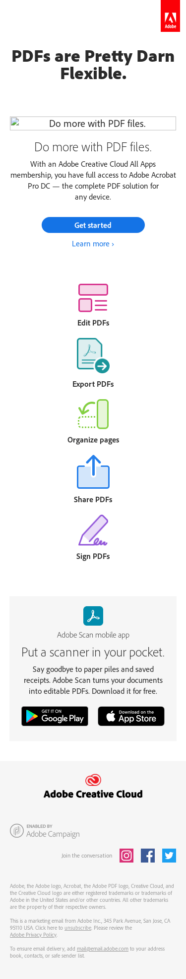 Your All Apps plan includes Acrobat Pro