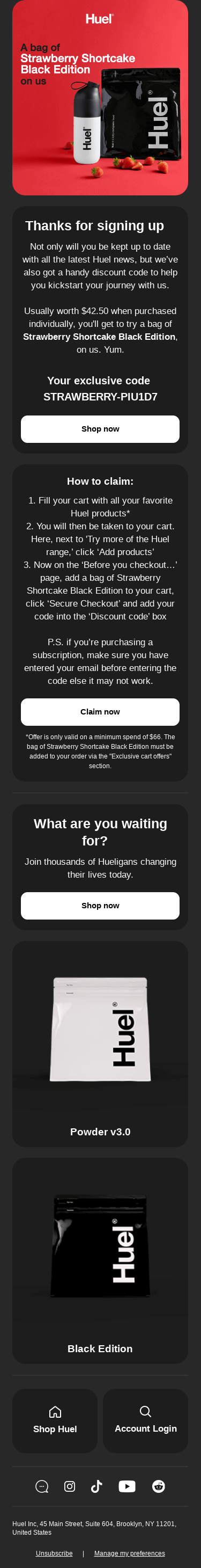 Your bag of Strawberry Shortcake Black Edition inside 🖤