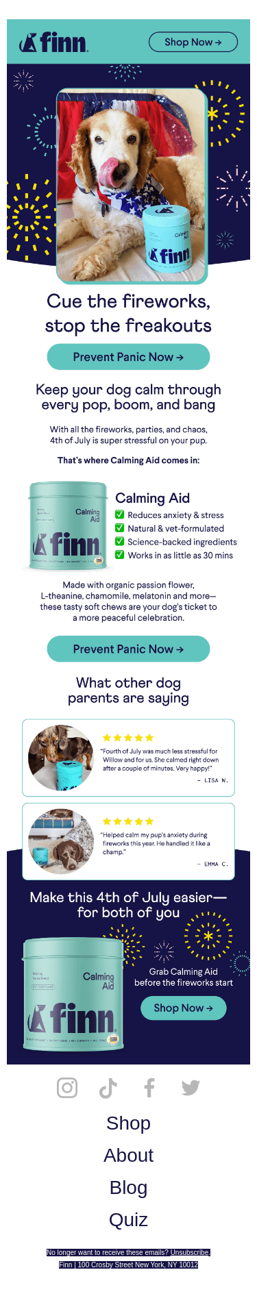 Your dog hates fireworks. We’ve got the fix.