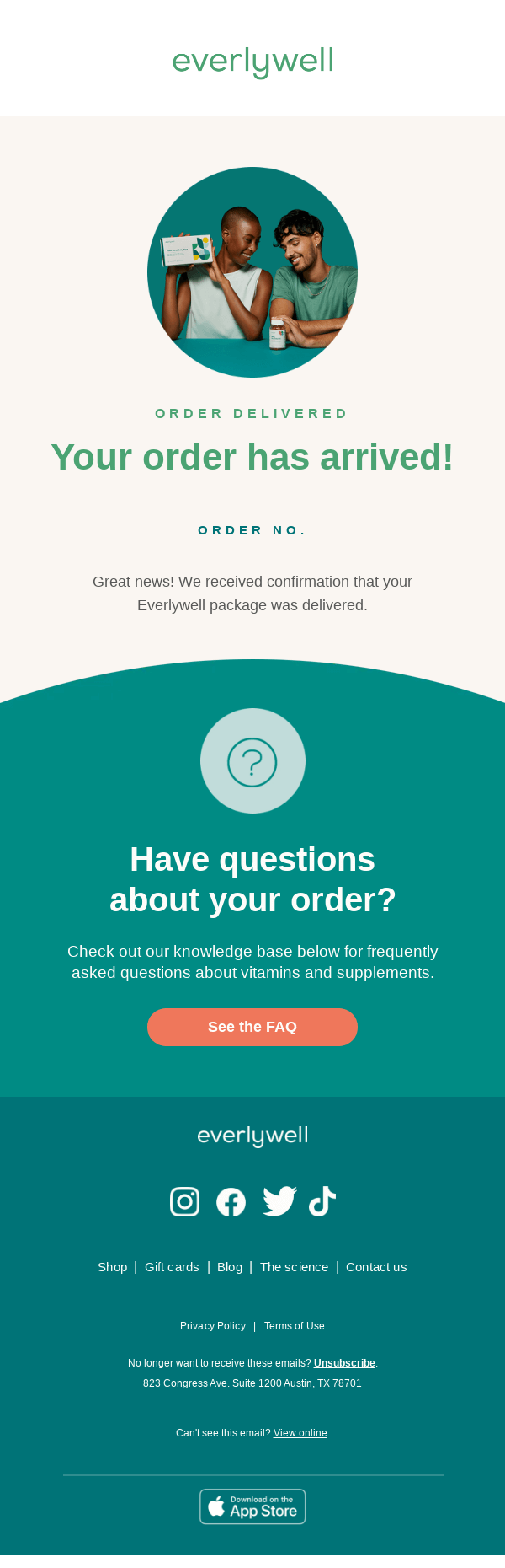 Your Everlywell order has been delivered!