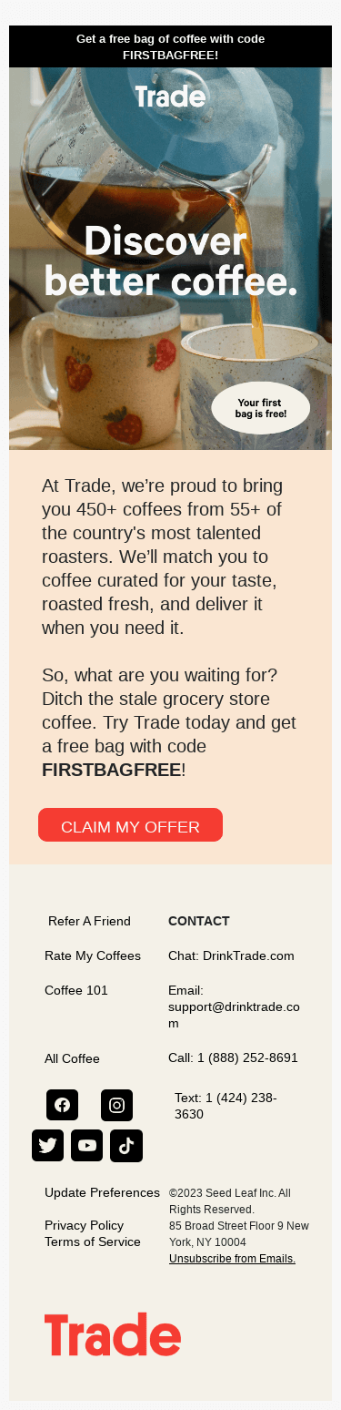 Your free bag is waiting.