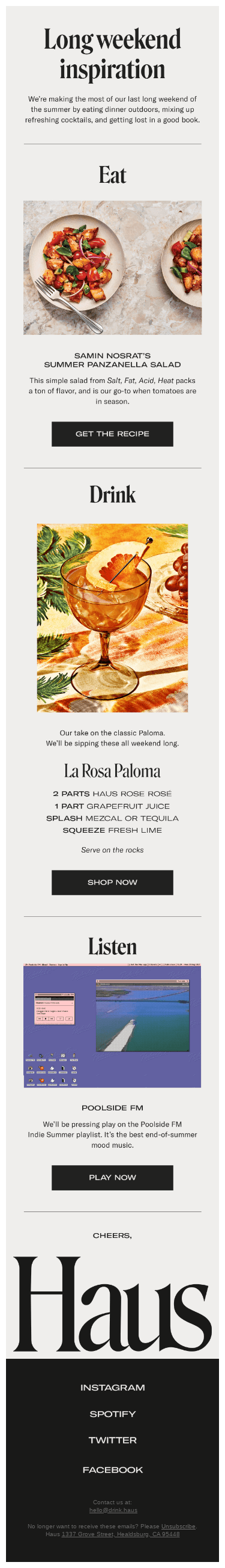 Your guide to the long weekend