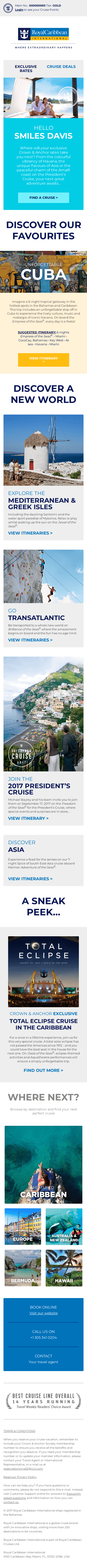 Your new and exclusive Crown & Anchor Society newsletter