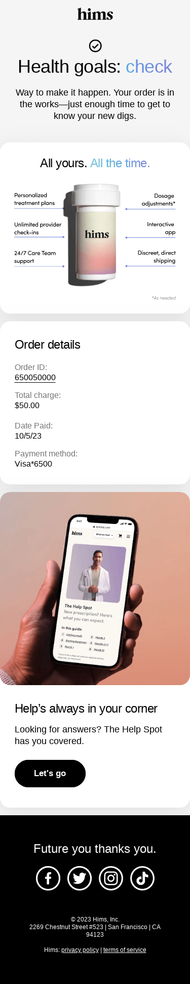 Your order is confirmed