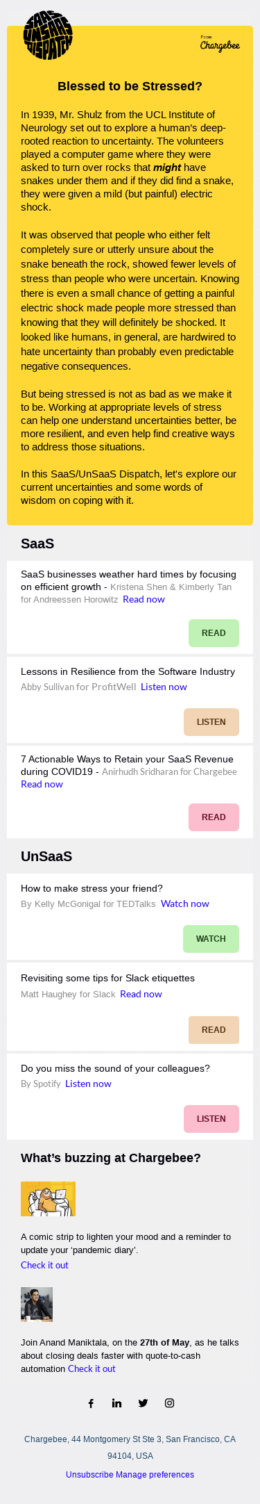 Your SaaS/UnSaaS Dispatch is Ready!