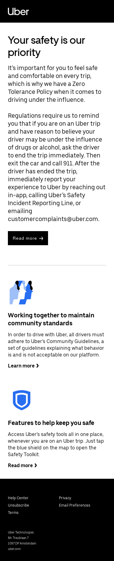 Your safety is a top priority