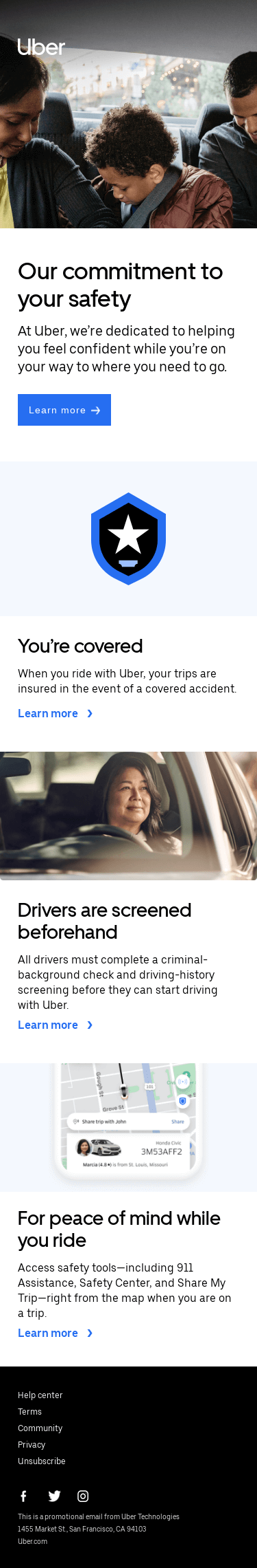 Your safety is always a top priority