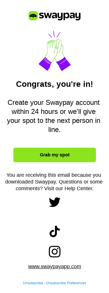 Your Swaypay Application Decision