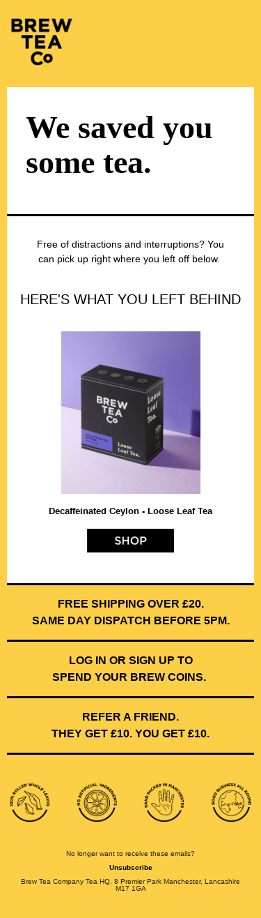 Your tea is right where you left it.