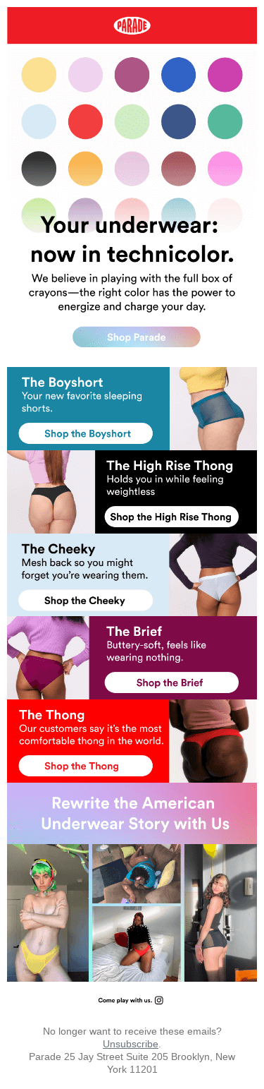 Your underwear drawer just got a lot more colorful 🌈