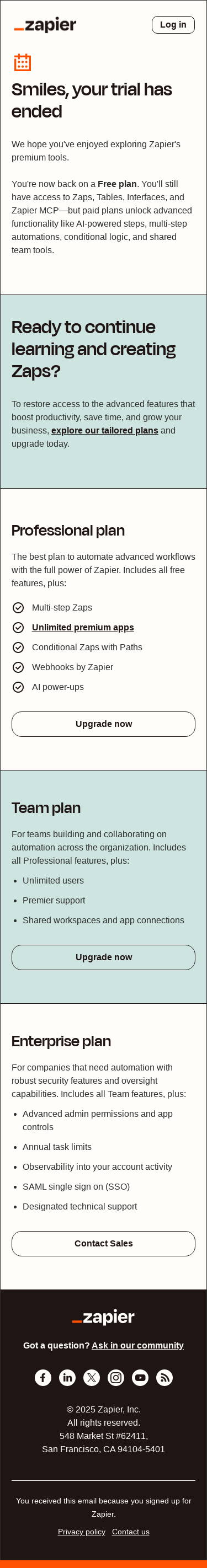 Your Zapier trial has ended 😢