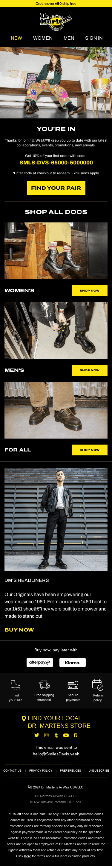 You're first in line