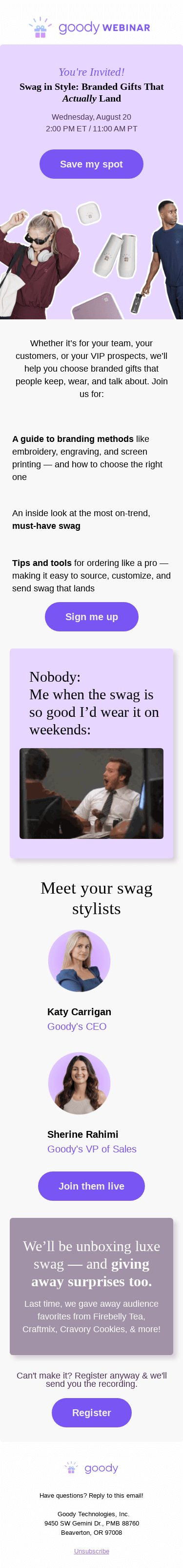 You're invited: SWAG