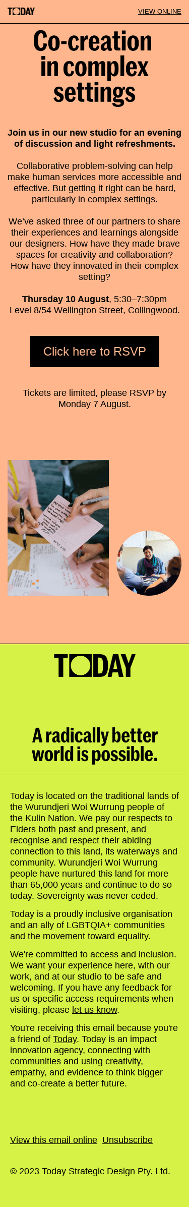 You're invited to a Today event