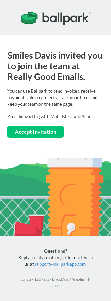 You’re invited to join our Ballpark account.