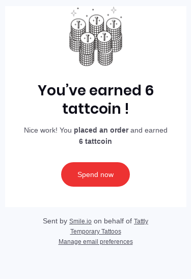 You’ve earned 6 tattcoin!