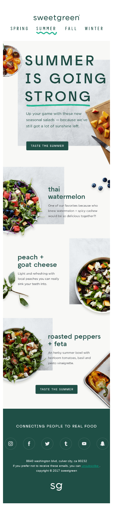 yup, we’ve got a “late summer” menu