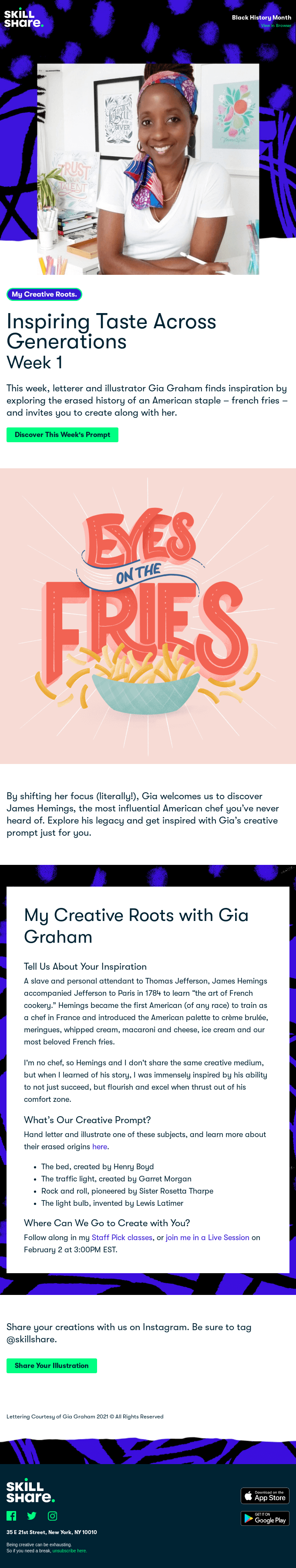 My Creative Roots: Week 1 with Gia Graham