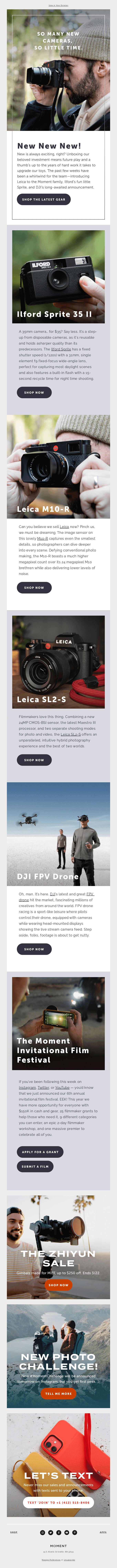 New CAMERAS?! And drones?