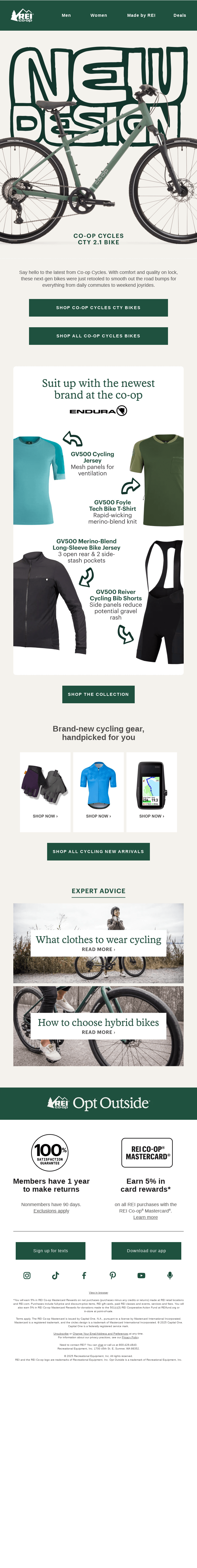 2 new Co-op Cycles bikes + 1 new clothing brand