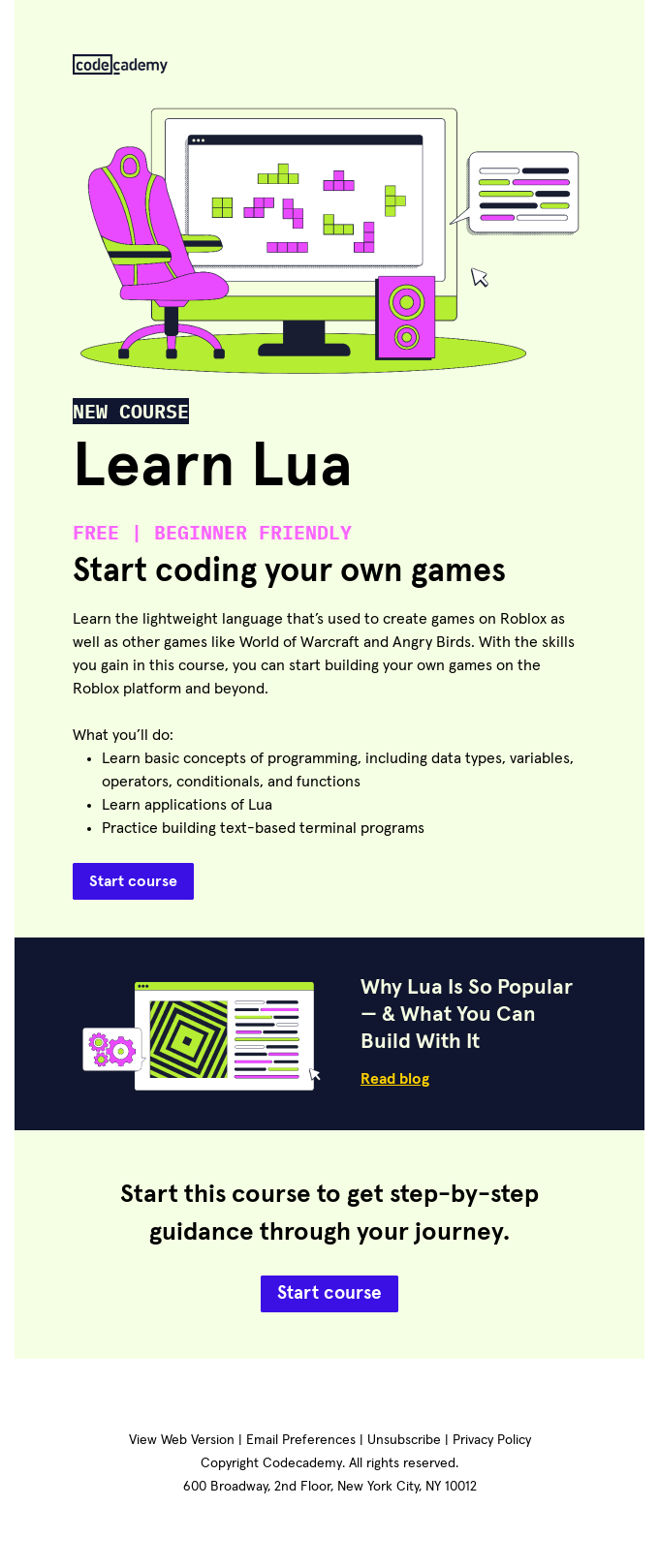 New course: Learn Lua