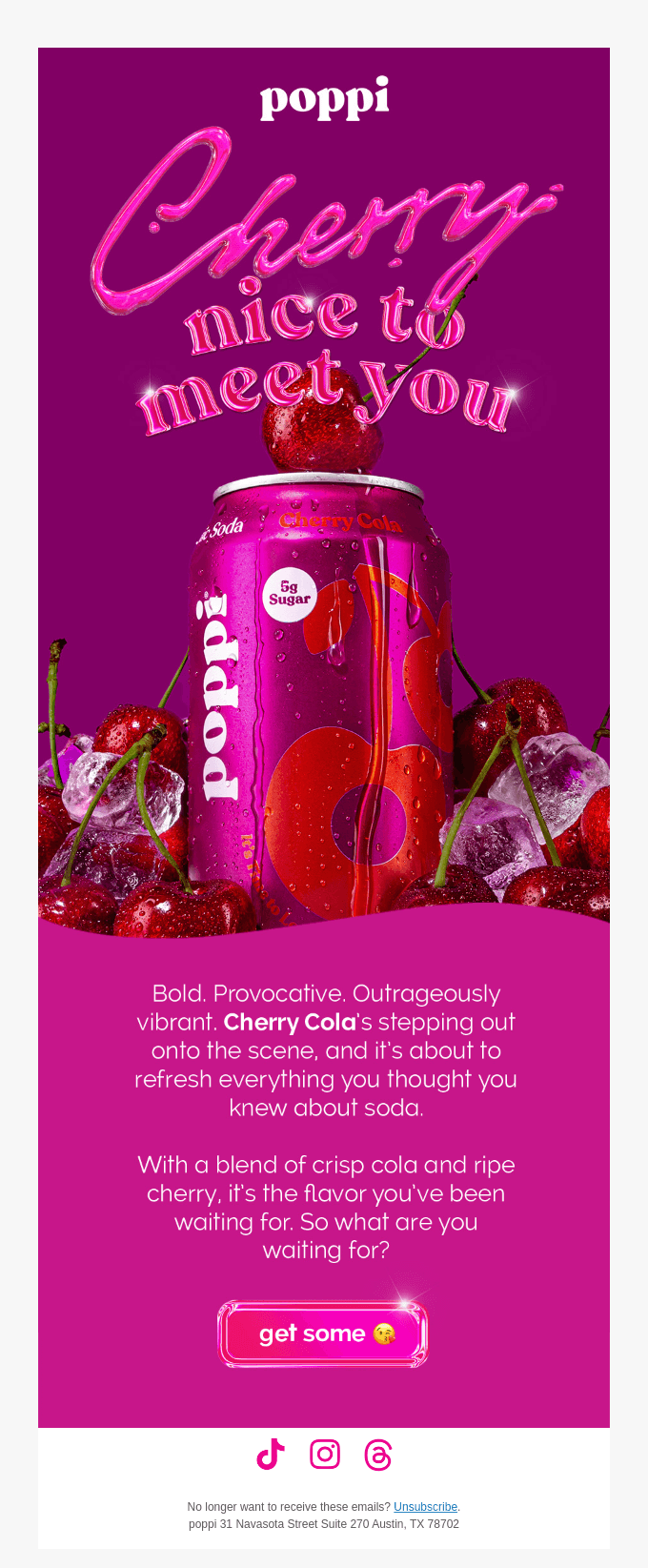 🍒NEW🍒 did someone say Cherry Cola? from Poppi - Desktop Email View ...