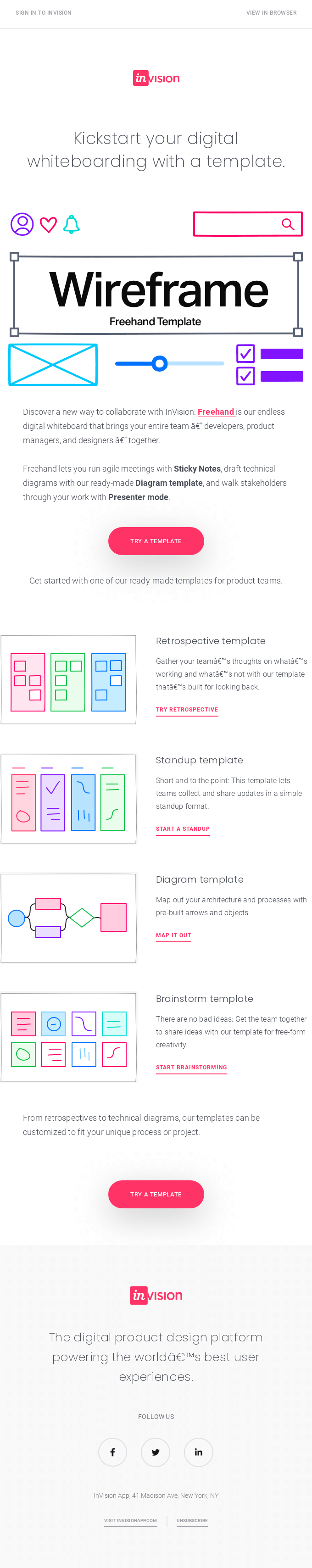 New for Freehand: Templates for retrospectives, standups and more