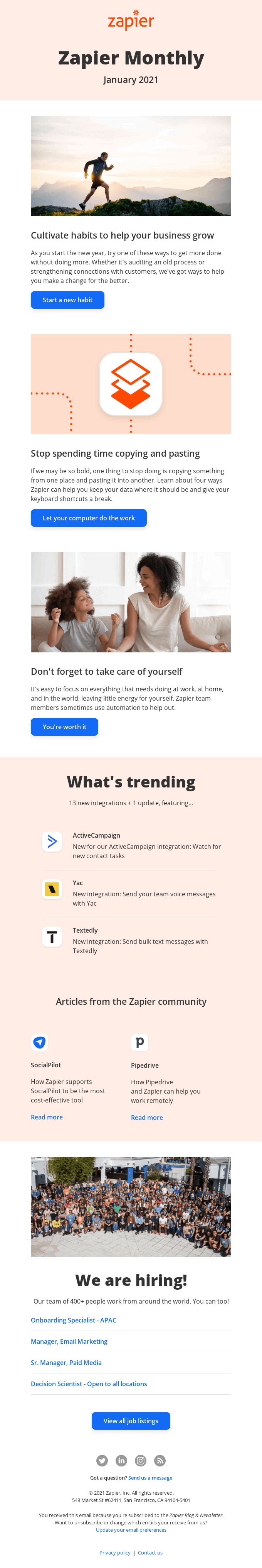 New in January: Build new habits, 1 update, and 13 new apps