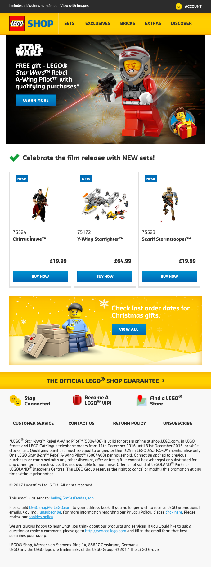 NEW LEGO® Star Wars™ sets and a free GIFT!