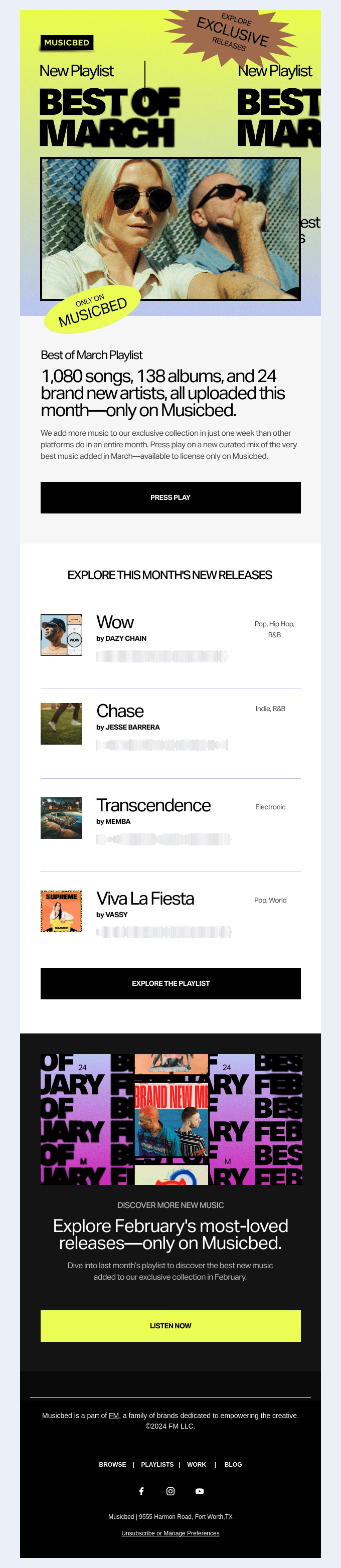 🚨 NEW MUSIC ALERT 🚨 The Best of March