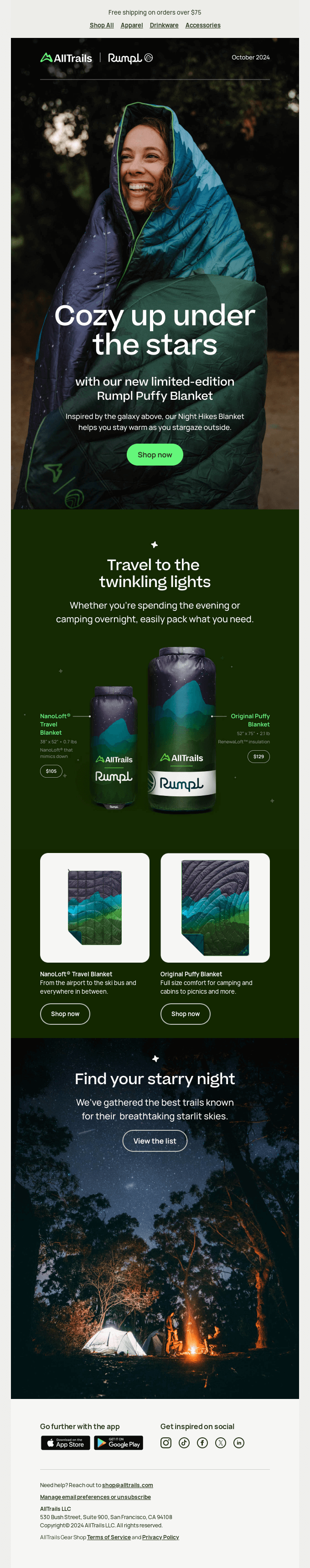 New! Our latest Rumpl blanket is here