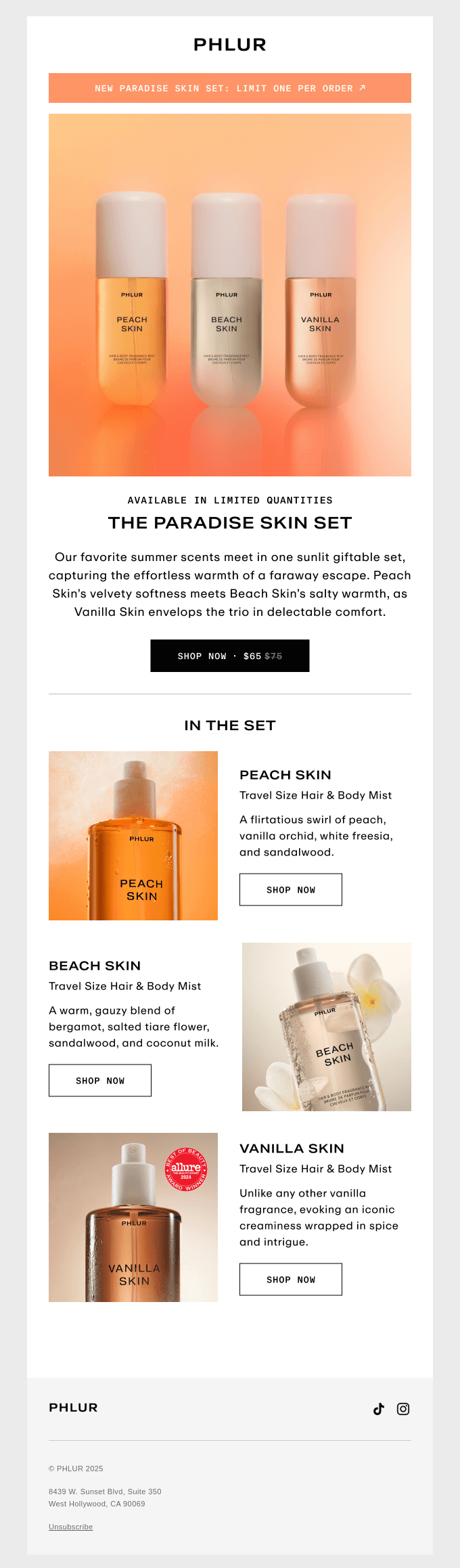 NEW Paradise Skin Set