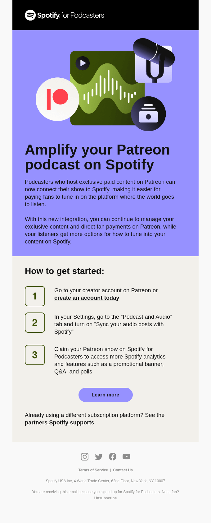 New: Patreon podcasts, now on Spotify