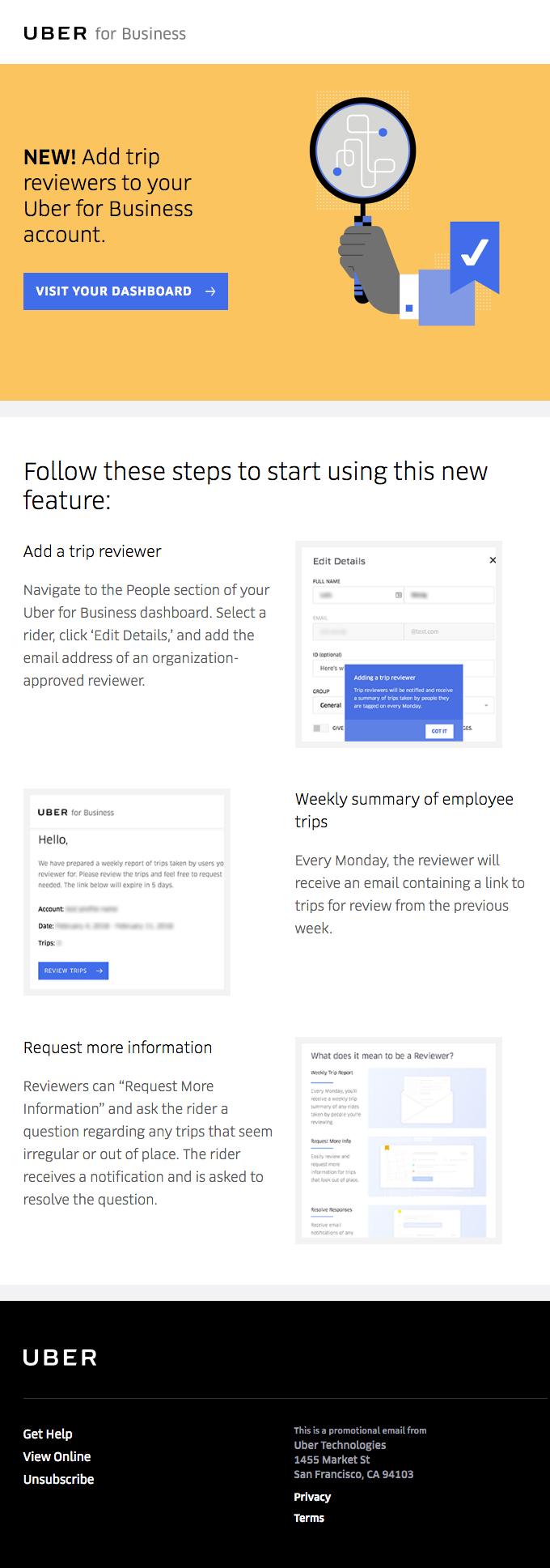 New! Review trips quickly and easily with weekly summaries