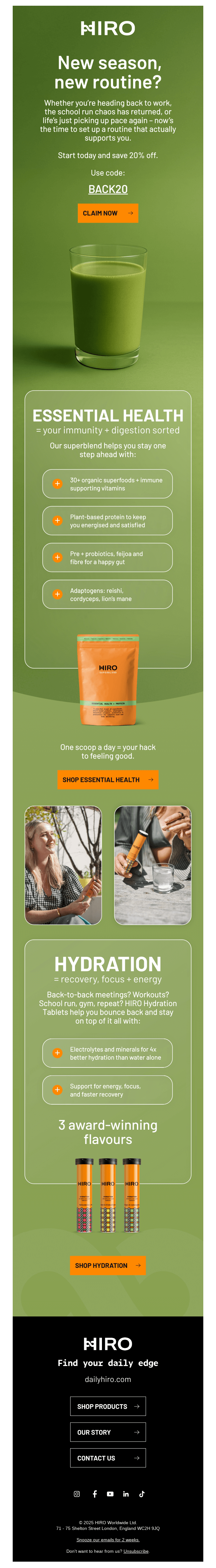 New season, new routine?