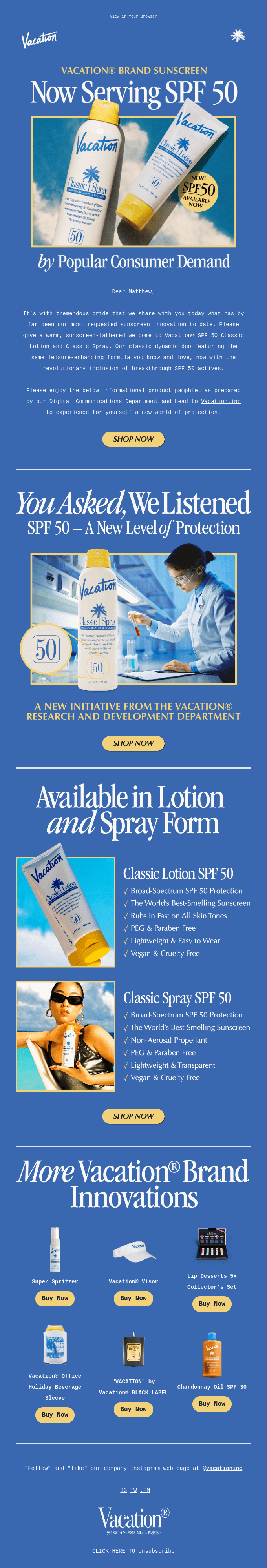 NEW! SPF 50 Classic Lotion & Spray ☀️
