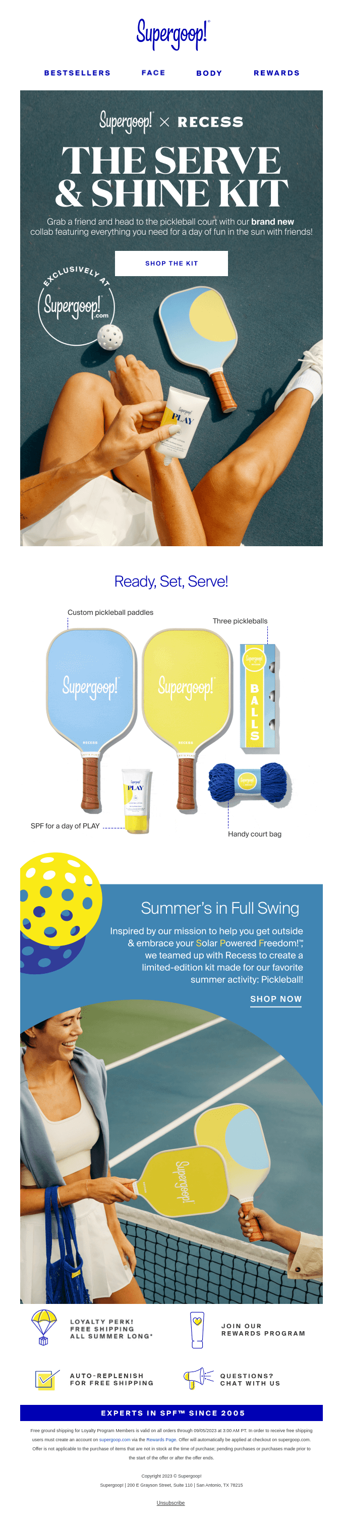 NEW! Supergoop x Recess 🏓