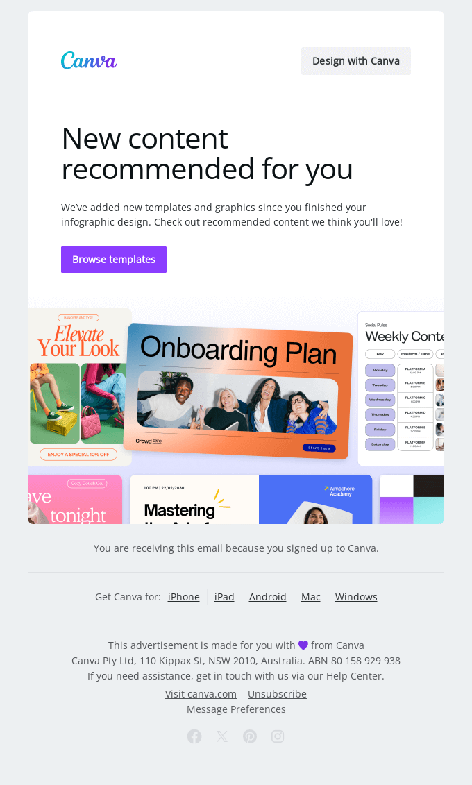 New templates added for infographic