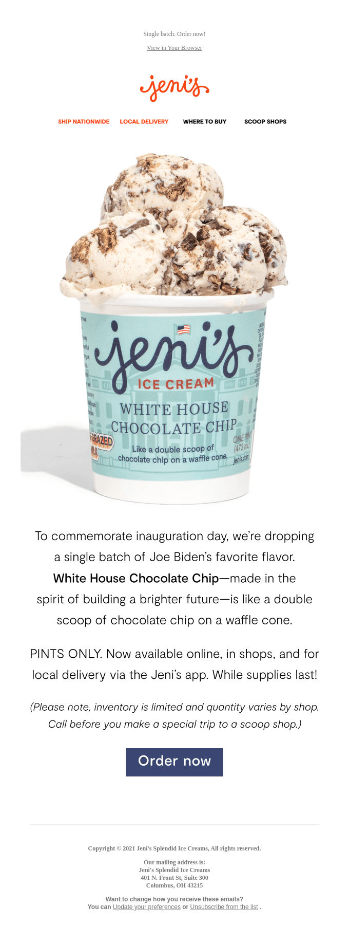 NEW! White House Chocolate Chip