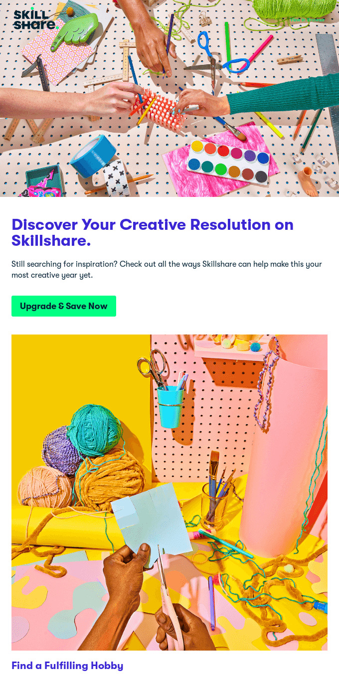 New Year, New You, New Creative Passions on Skillshare