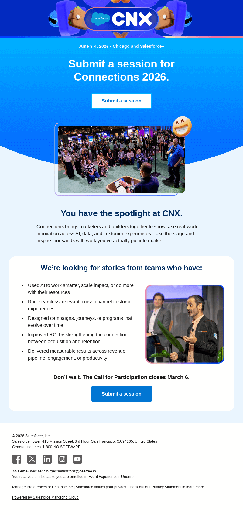 Now accepting session submissions for Connections.