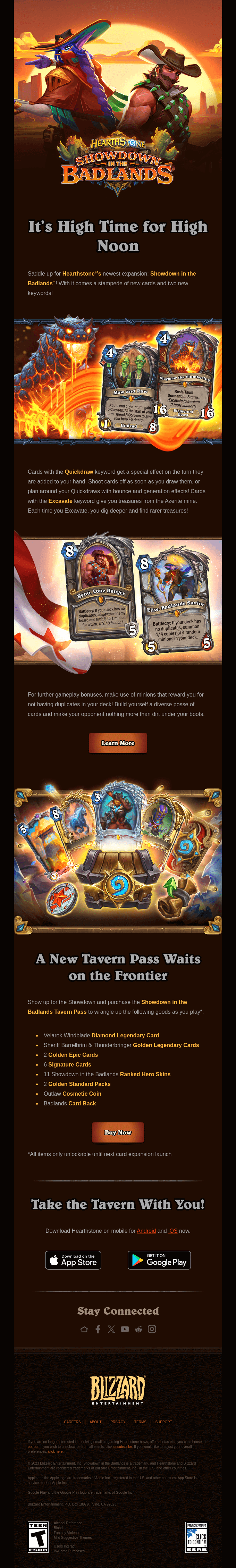 Now Live: Hearthstone Showdown in the Badlands, mtthlbg