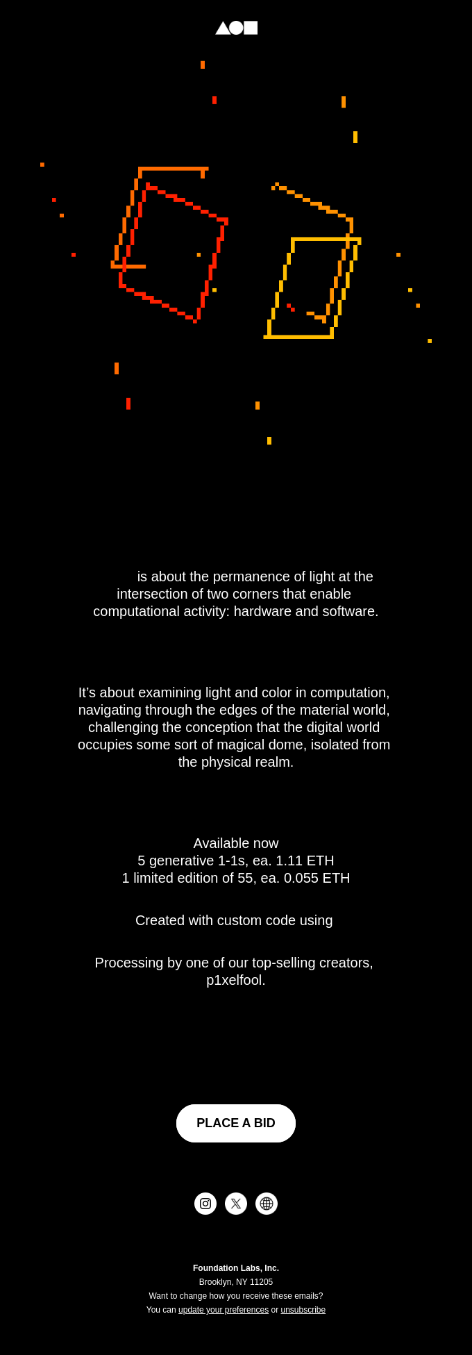 Now Open: 𝐜𝐡𝐫𝐨𝐦𝐚𝐰𝐚𝐫𝐞 by p1xelfool from Foundation - Desktop Email  View | Really Good Emails