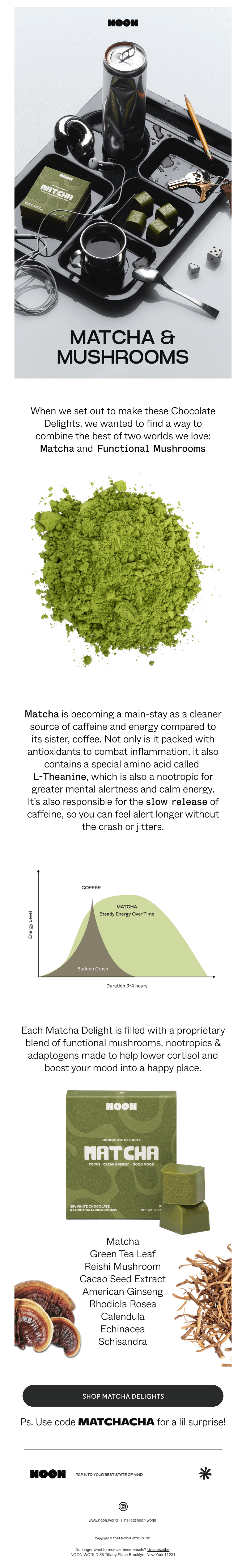 NOW SERVING: MATCHA DELIGHTS