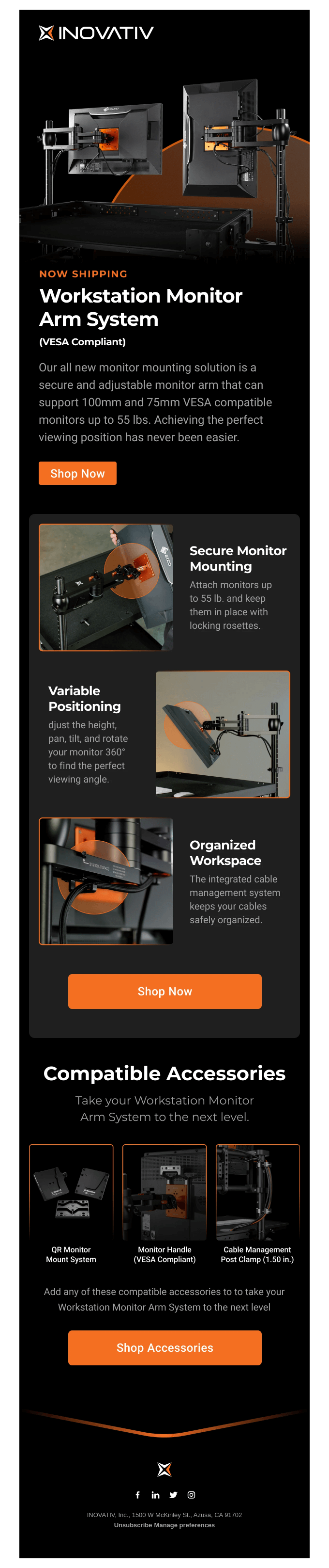 Now Shipping: Workstation Monitor Arm System 🚚📦