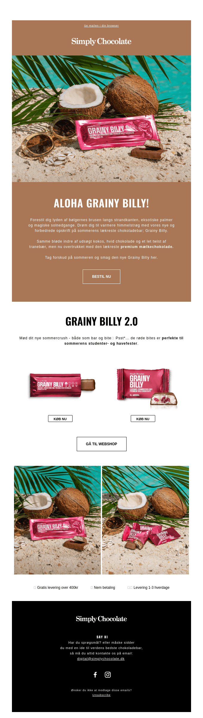 NYHED🌴🥥 Grainy Billy relancering - lækre end nogensinde før!